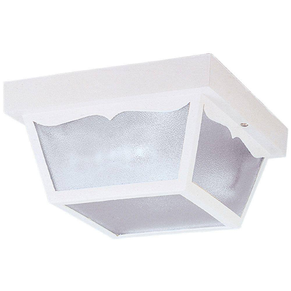 Westinghouse 66976 Outdoor Poly Ceiling Fixture, A19, White