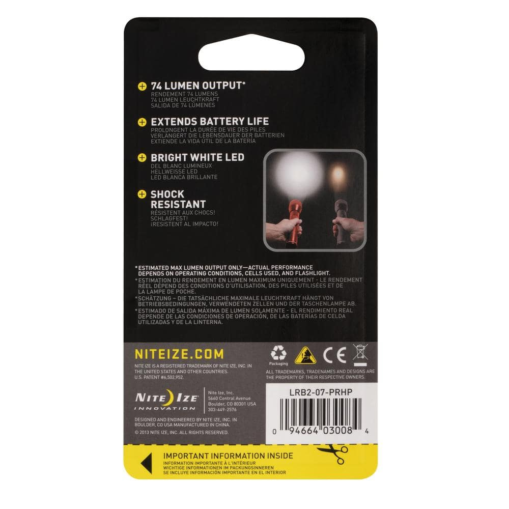 NITE IZE LRB2-07-PRHP Replacement Flashlight Bulb,LED,74lms