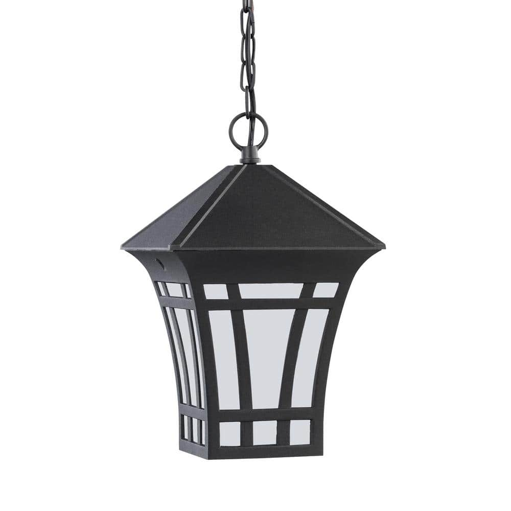 Herrington 7.25" Black Outdoor Pendant Light - Energy Star Rated