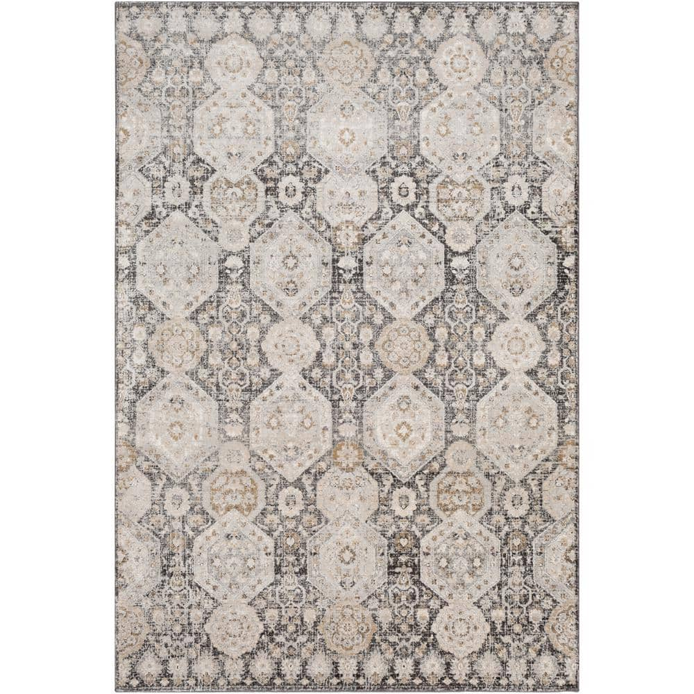 Mark&Day Area Rugs, 4x6 Geelbroek Traditional Black Area Rug (4'3" x 5'7")