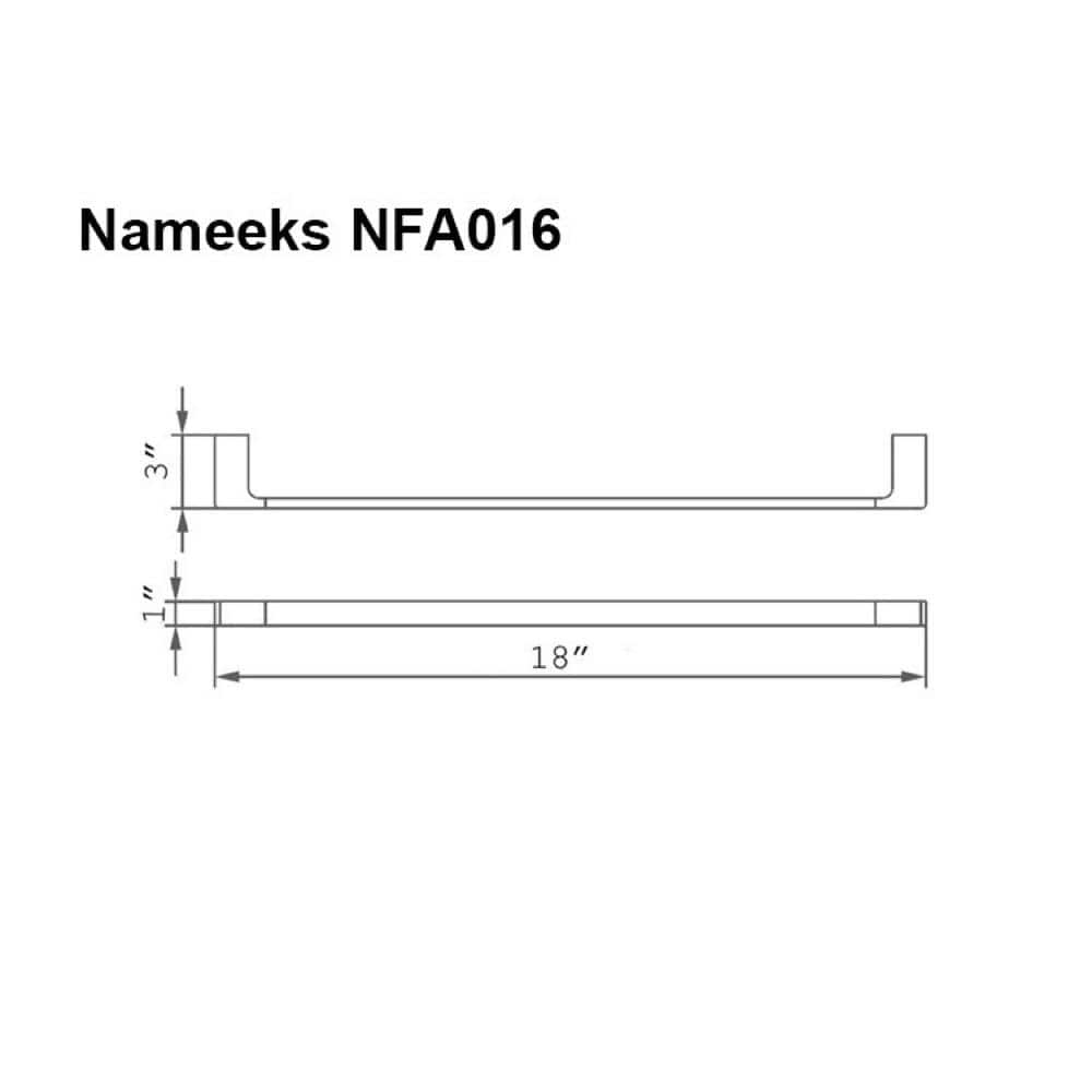 General Hotel 18 in. Wall Mounted Towel Bar in Chrome