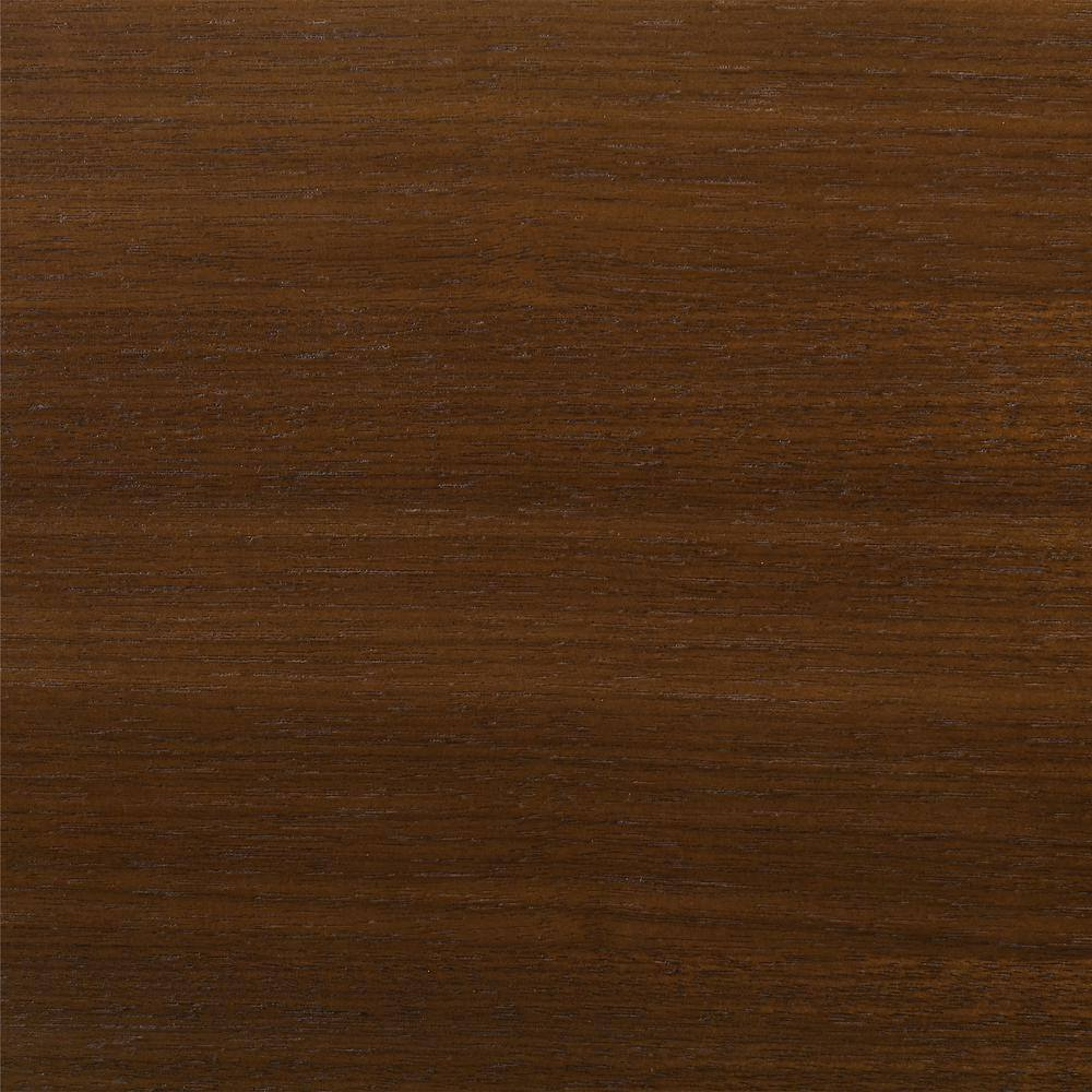 Armen Living Cirque Round Contemporary Wood Dining Table in Walnut/Black