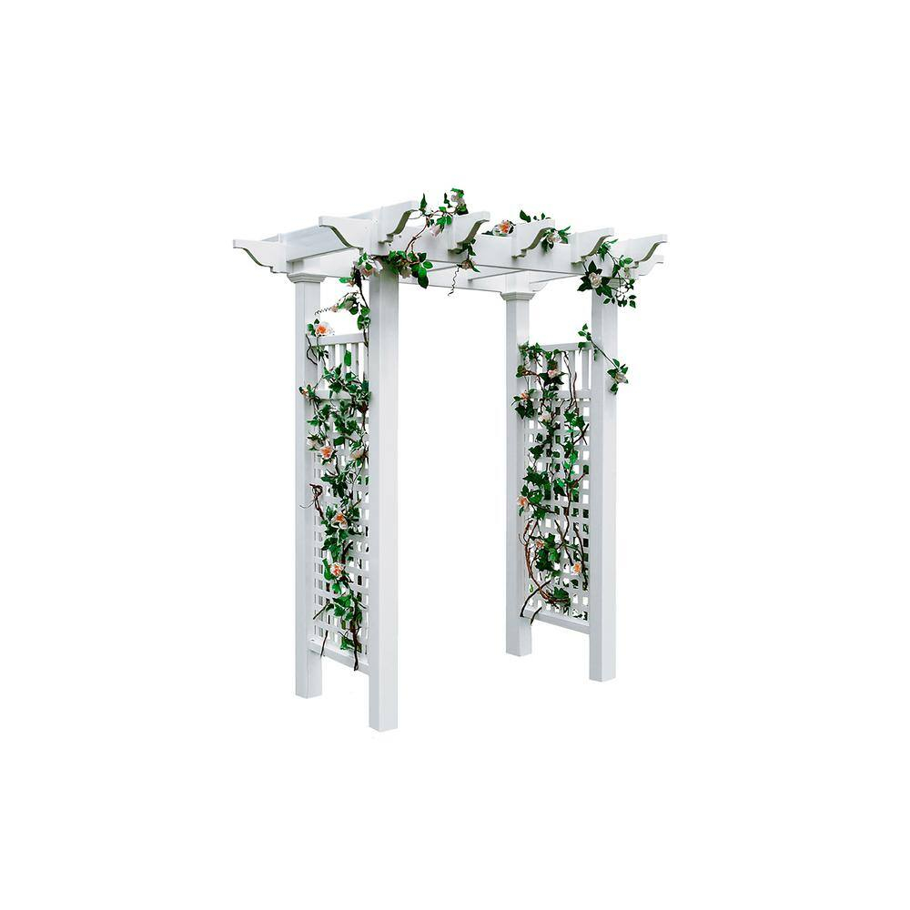 Fairfield White Vinyl Traditional Garden Arbor