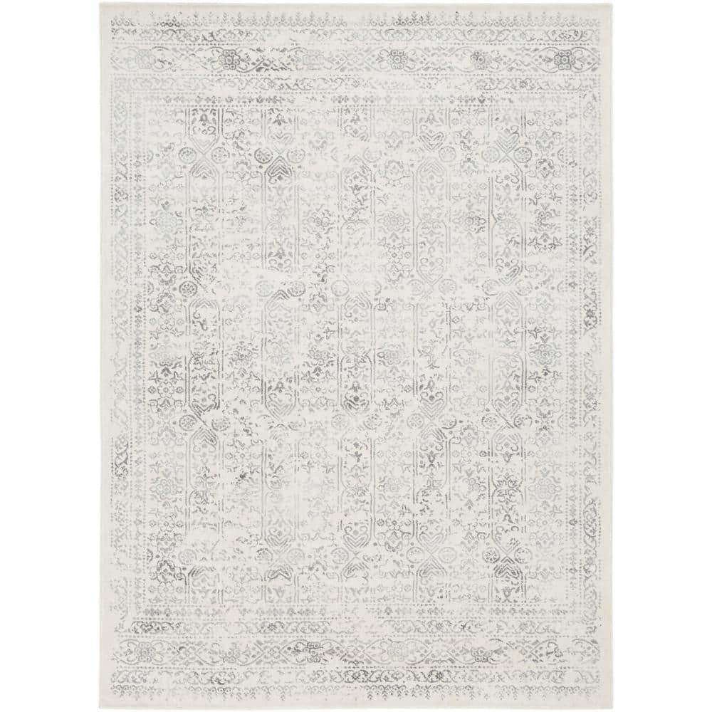 Livabliss Roma Vintage Oriental Area Rug,5'3" x 7'1",Cream/Grey