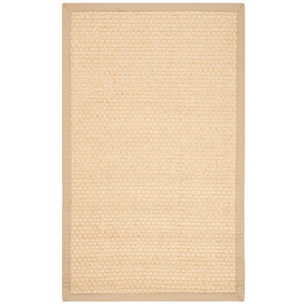 SAFAVIEH Natural Fiber Emma Solid Area Rug, Natural/Beige, 2'6" x 4'