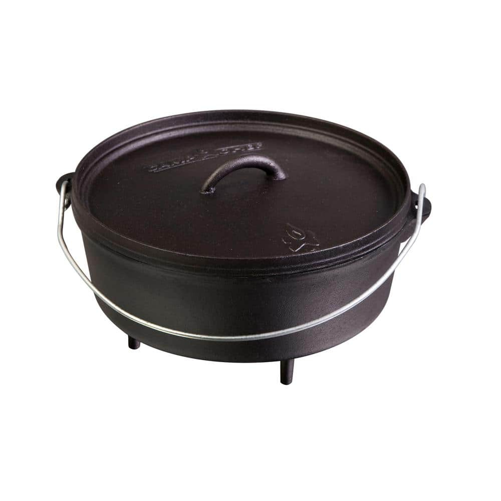 Camp Chef Classic 10" Seasoned Cast Iron Dutch Oven, SDO10, 4 quart