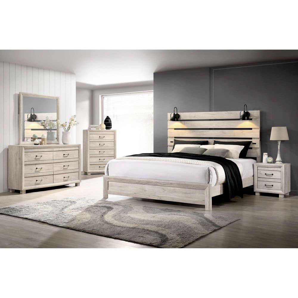 Picket House Furnishings Tarrant 2-Drawer Nightstand with USB in White