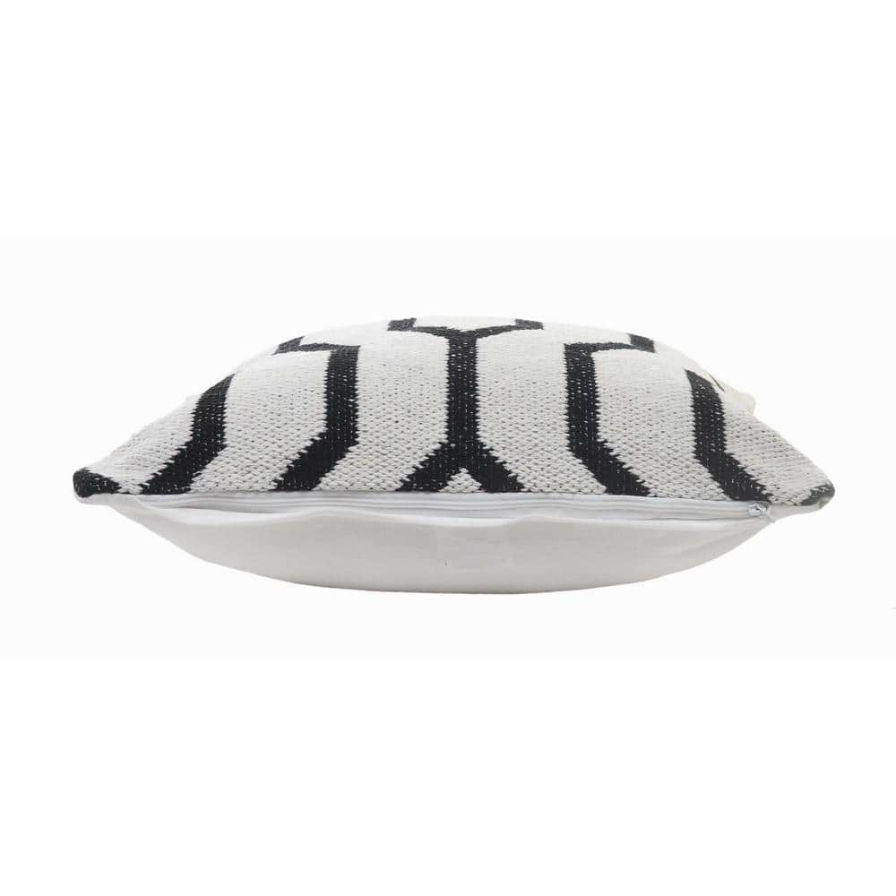 Ox Bay Geometric Throw Pillow, Black, 20 in., Counter per Pack 1