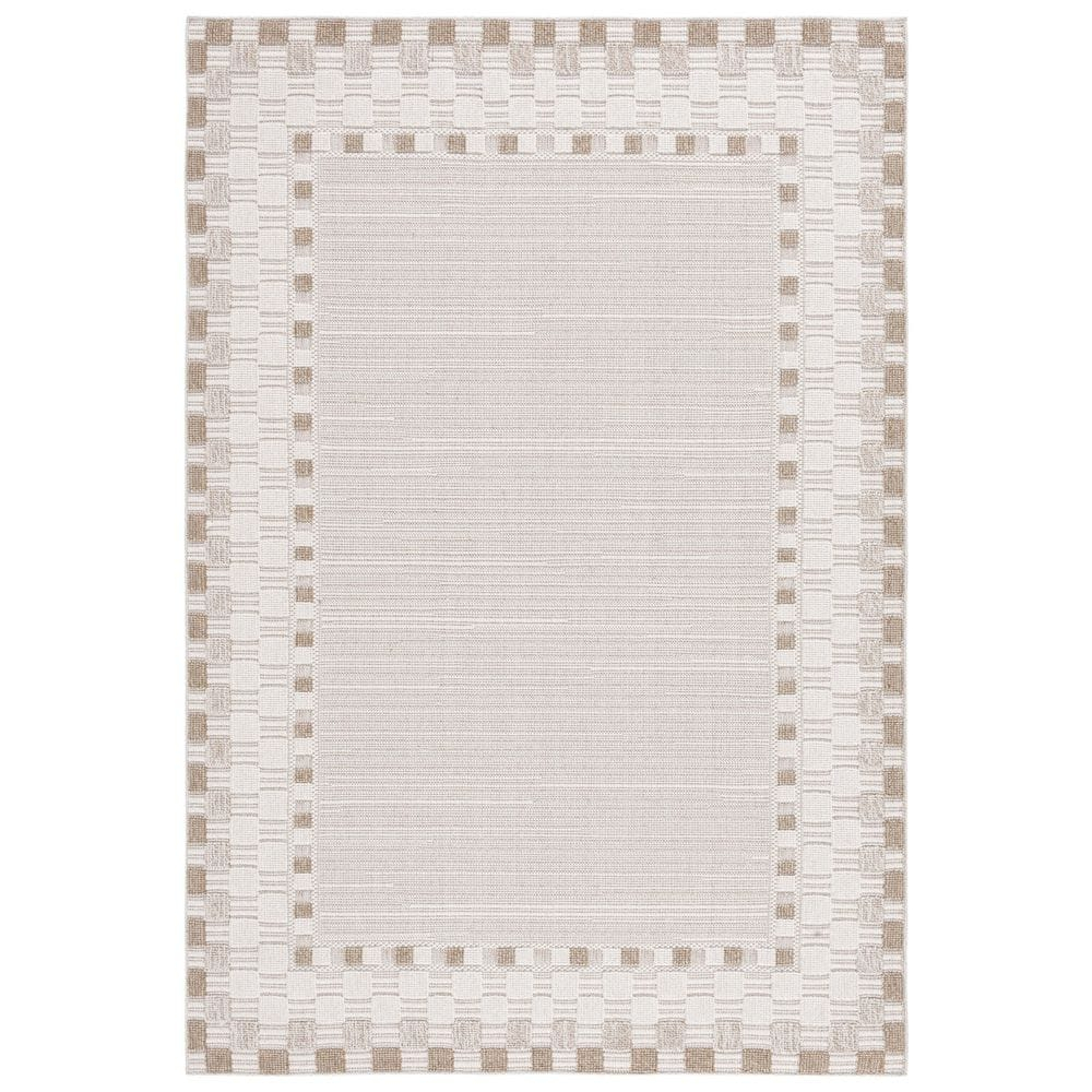 Safavieh Global 9 x 12 (ft) Synthetic Beige/Light Beige Rectangular Indoor/Outdoor Solid Area rug