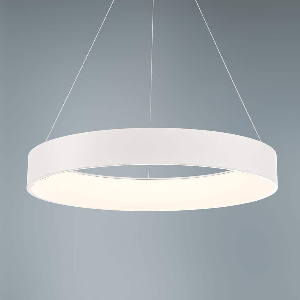 Corso White LED Drum Pendant with Energy Star Certification