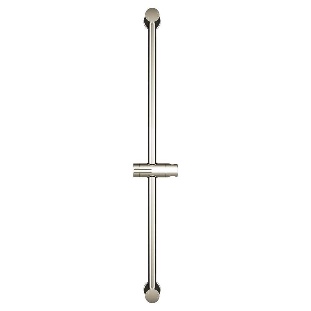 30-Inch Brushed Nickel Shower Slide Bar with Adjustable Holder