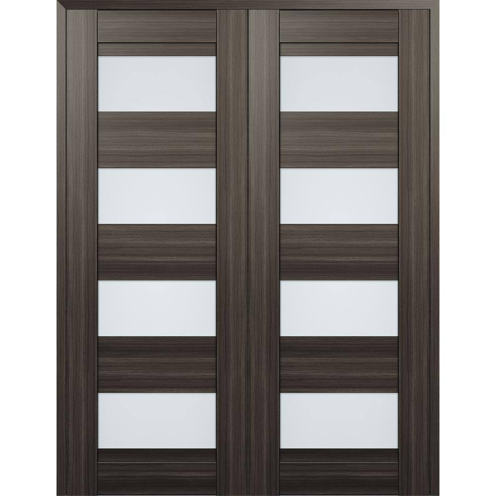 Belldinni Della Solid Manufactured Wood and Glass Paneled Prefinished Standard Double Door
