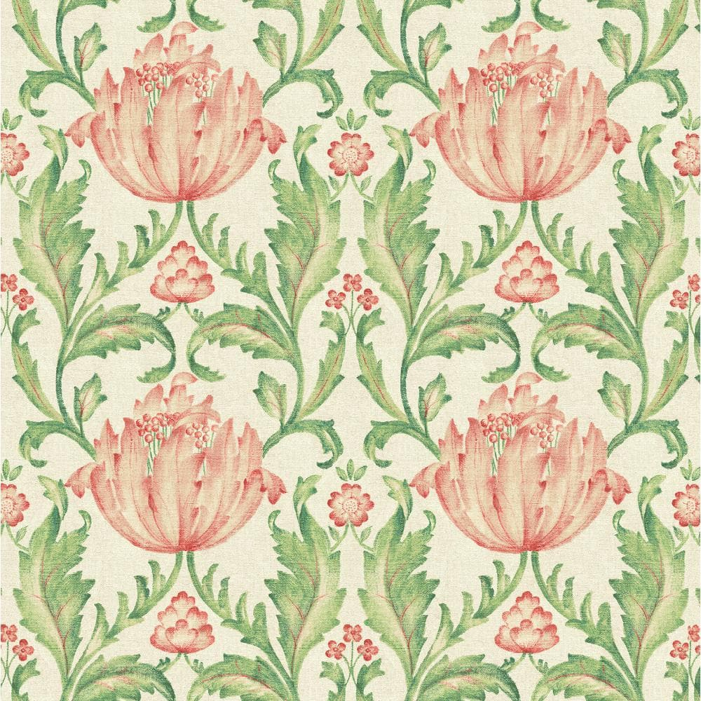 Surface Style - Peel and Stick Wallpaper, Floral Wallpaper for Bedroom, Powder Room, Kitchen, Self Adhesive, Vinyl, 30.75 Sq Ft Coverage (Charmed Beauty Collection, Spring)