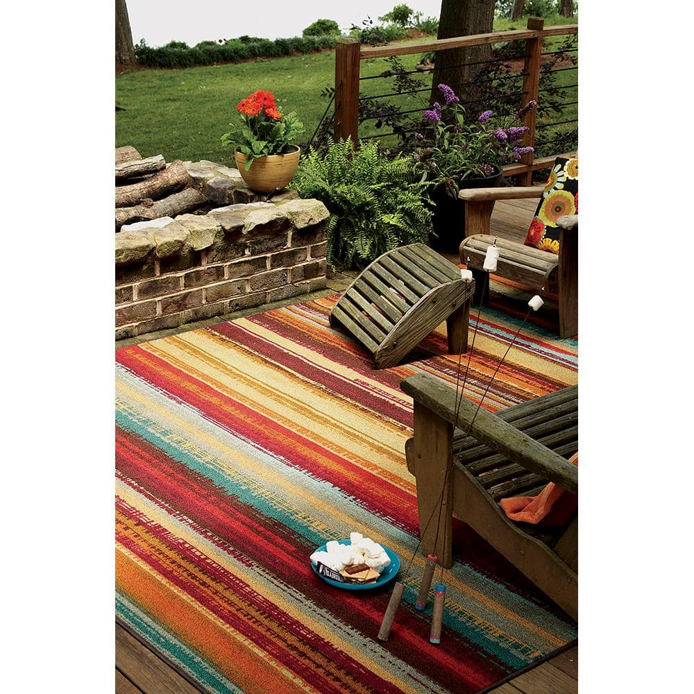 Mohawk Home Avenue Stripe Area Rug, Multi, 7'6"x10'