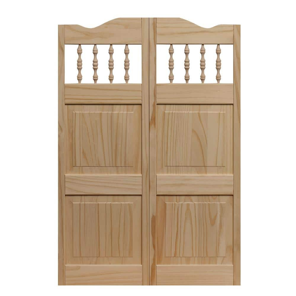 LTL Home Products 42'' Solid Wood Paneled Unfinished Café / Saloon Door
