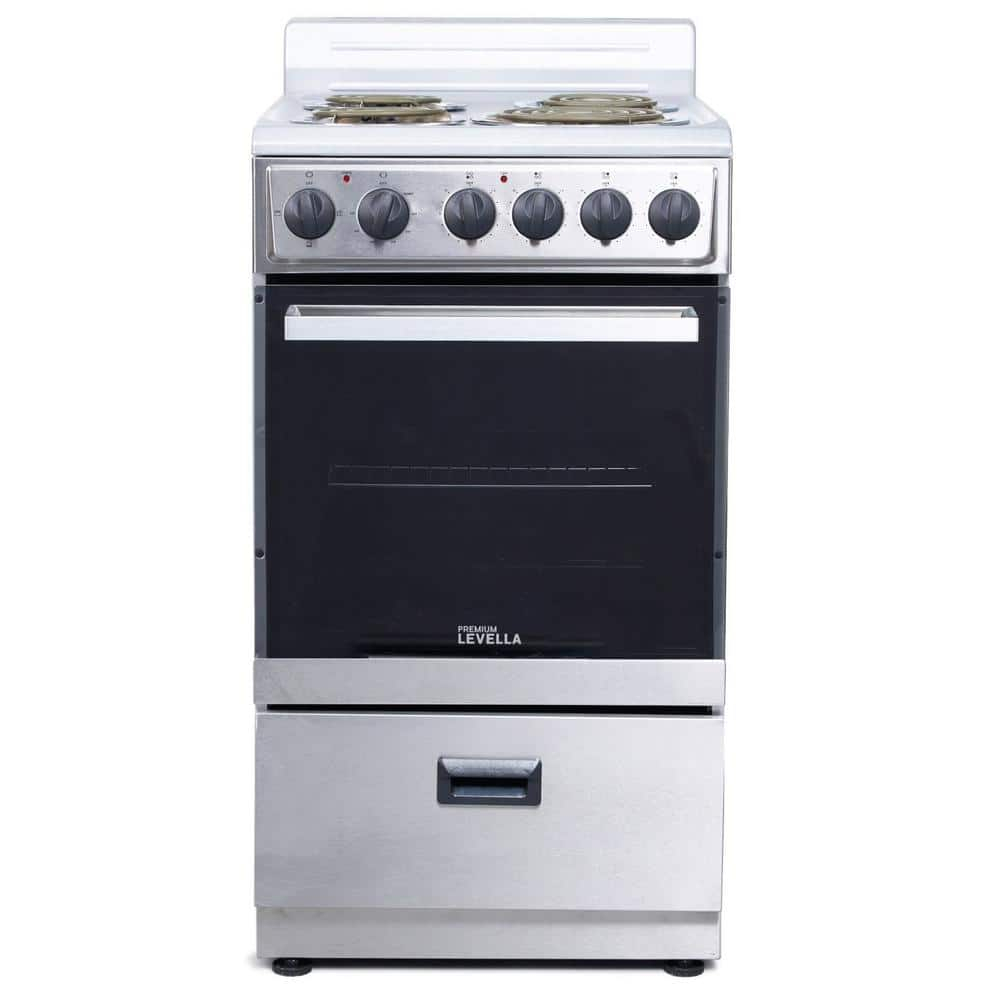 Premium Levella 24" Freestanding Electric Range with 4 Burners and 2.6 Cu. Ft. Oven Capacity