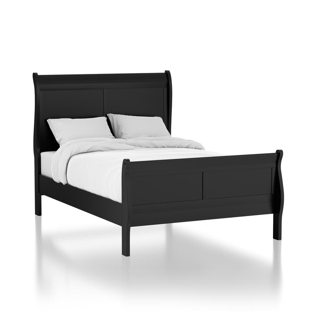 Furniture of America Toni Transitional Solid Wood Panel Twin Bed in Black