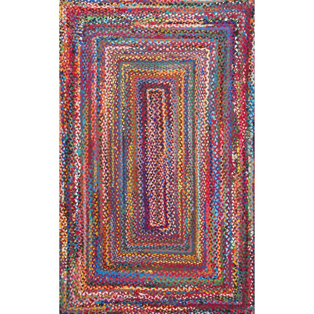 Jaipur Art And Craft Natural Fiber Chindi Cotton Handmade 10x14 Square feet (300x420 cm) Rectangular Area Rug