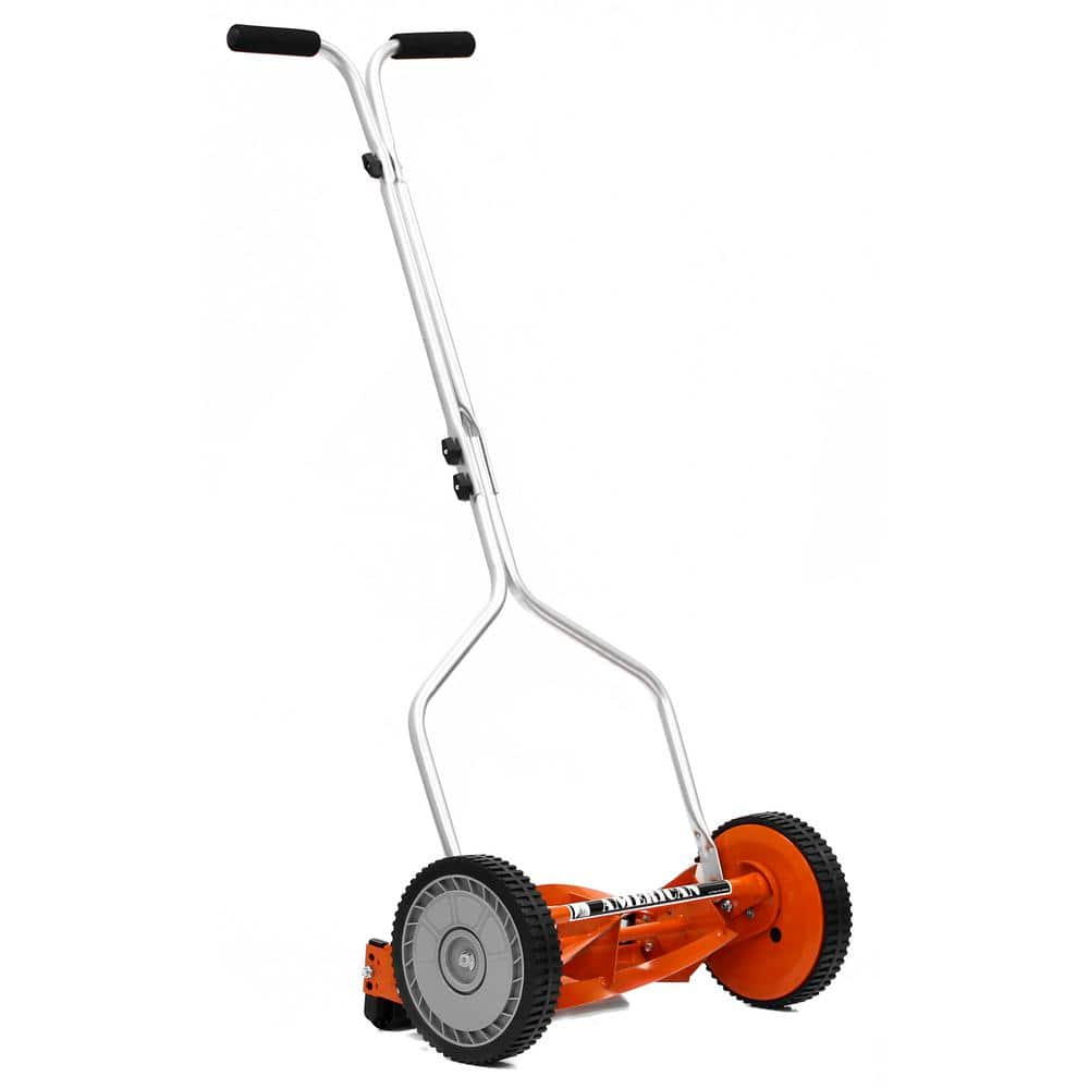 14 in. 4-Blade Manual Walk Behind Reel Lawn Mower