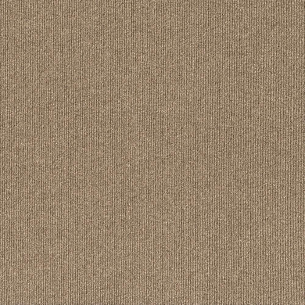 Elk Ridge - Taupe - Beige Commercial/Residential 24 x 24 in. Peel and Stick Carpet Tile Square (60 sq. ft.)