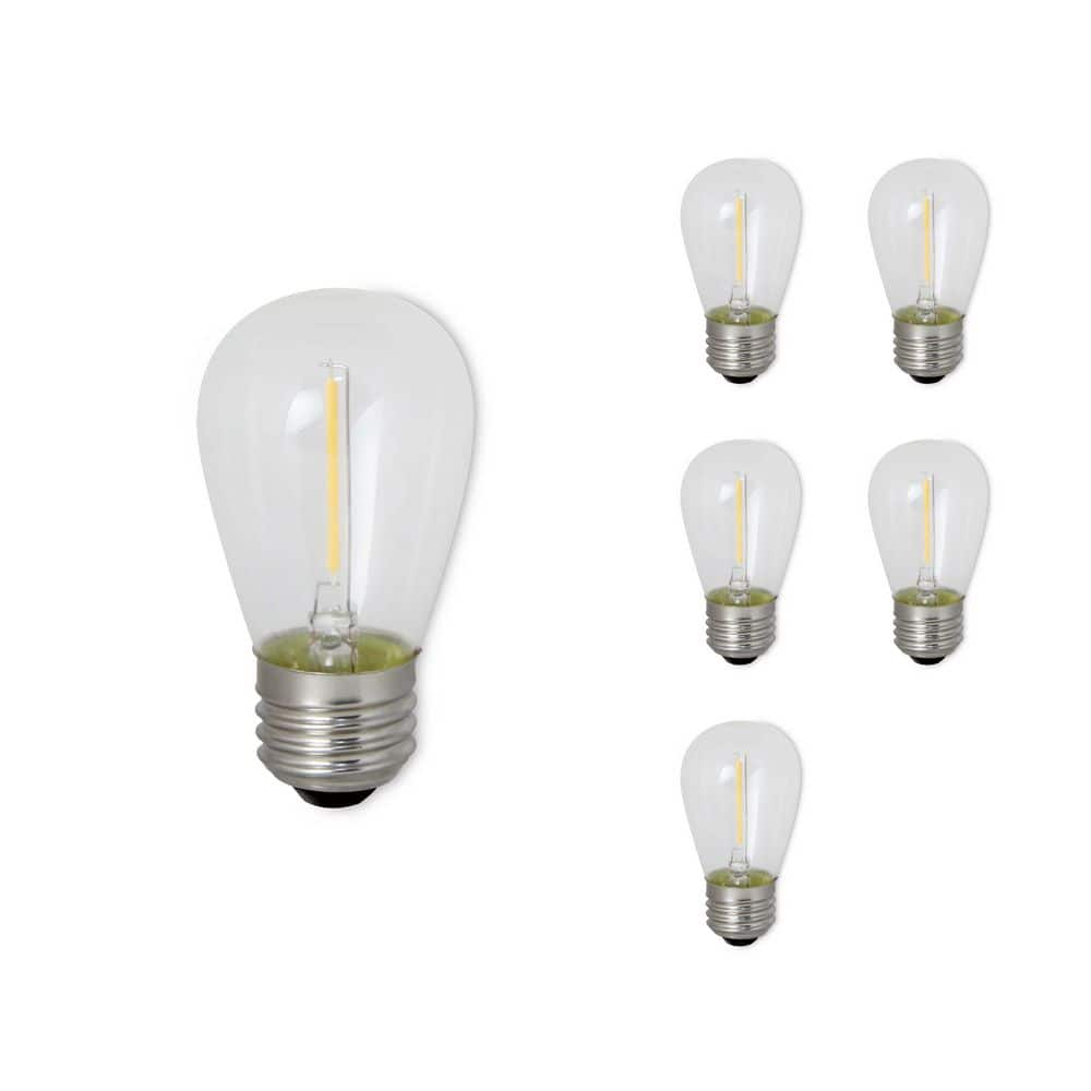 Bulbrite 862154 Pack Of (6) 0.7 Watt S14 Medium (E26) Led Bulbs - Clear