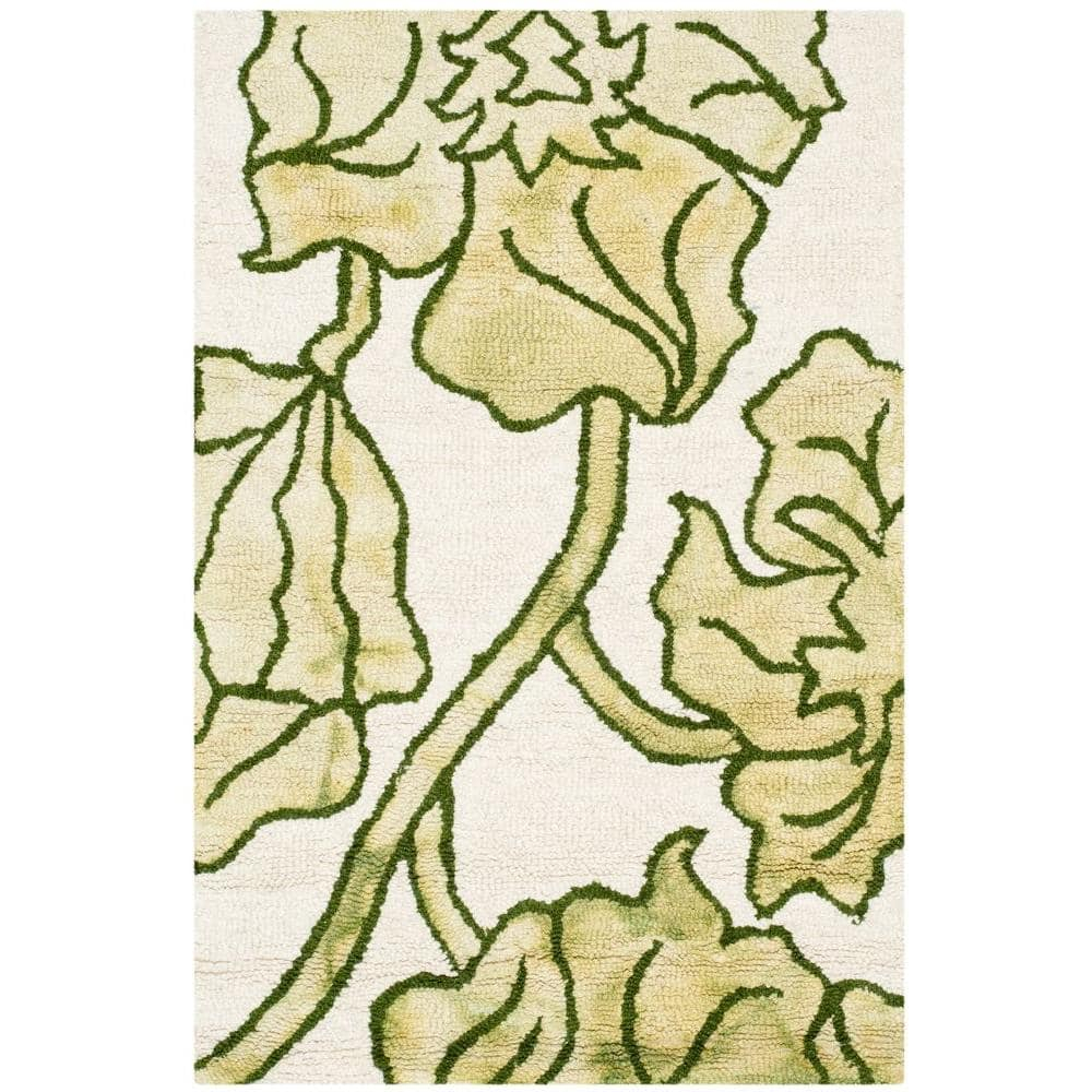 Dip Dye DDY683 Hand Tufted Accent Rug - Ivory/Light Green - 3'x5' - Safavieh.