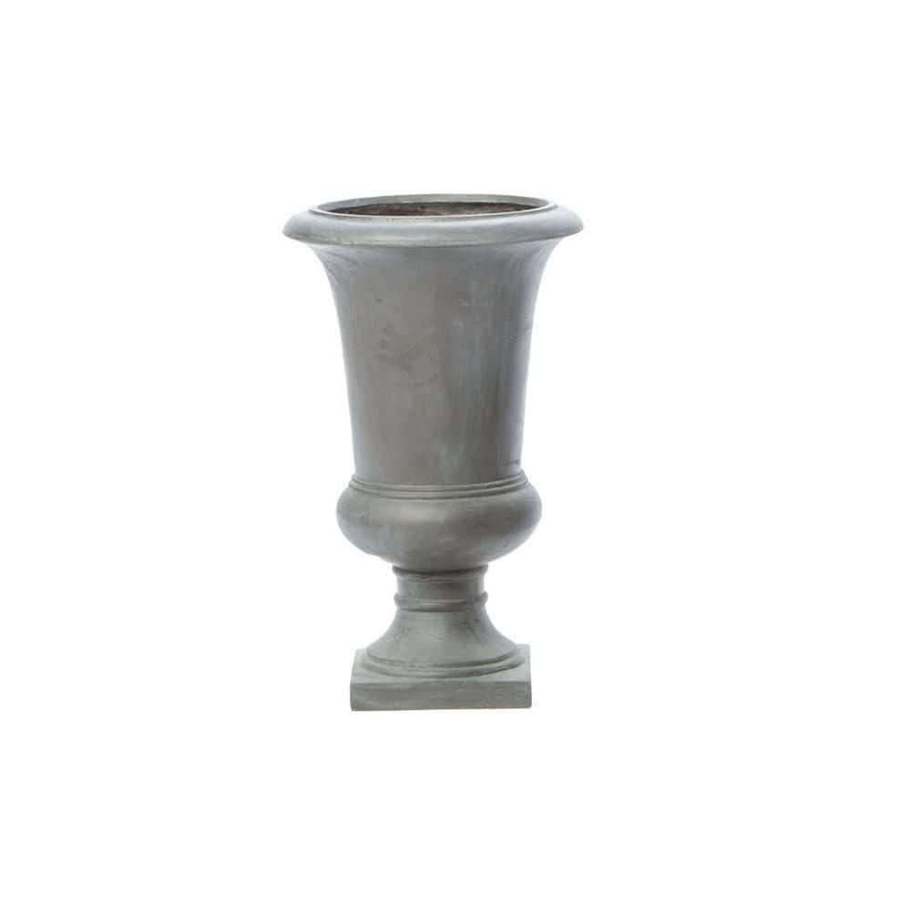 Alfresco Home Jovina Fiberstone Small Urn Planter in Antique Dark Bronze