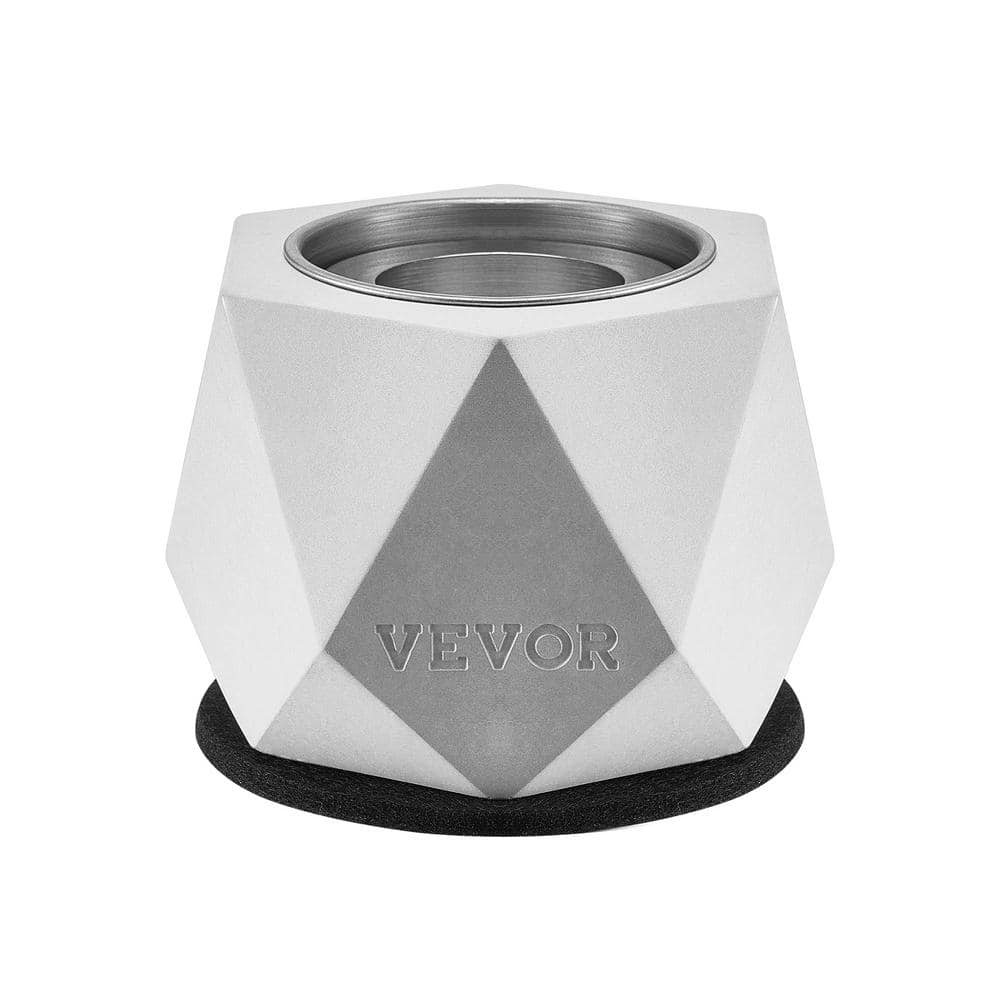 VEVOR Tabletop Fire Pit Bowl, Concrete Tabletop Fireplace Indoor Outdoor Decor, Portable Rubbing Alcohol Burner Smores Maker, Mini Fire Pit for Patio Balcony with Extinguisher Light Gray