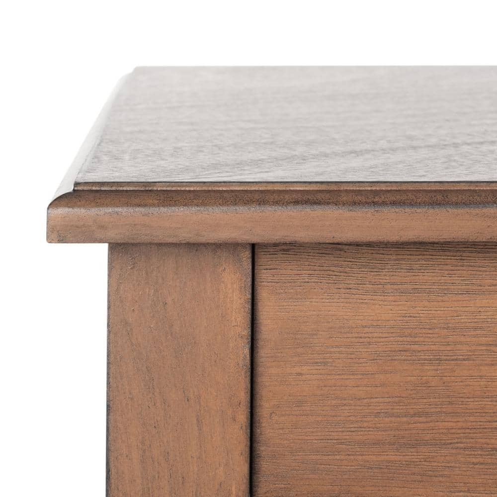SAFAVIEH Kaytee Solid Retro X Side Writing Desk, Brown