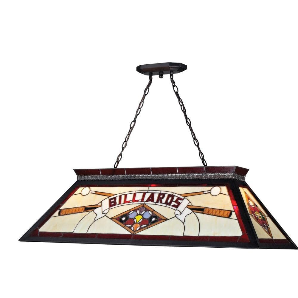 Z-Lite Tiffany 4 - Light Island Pendant Light in  Matte Black