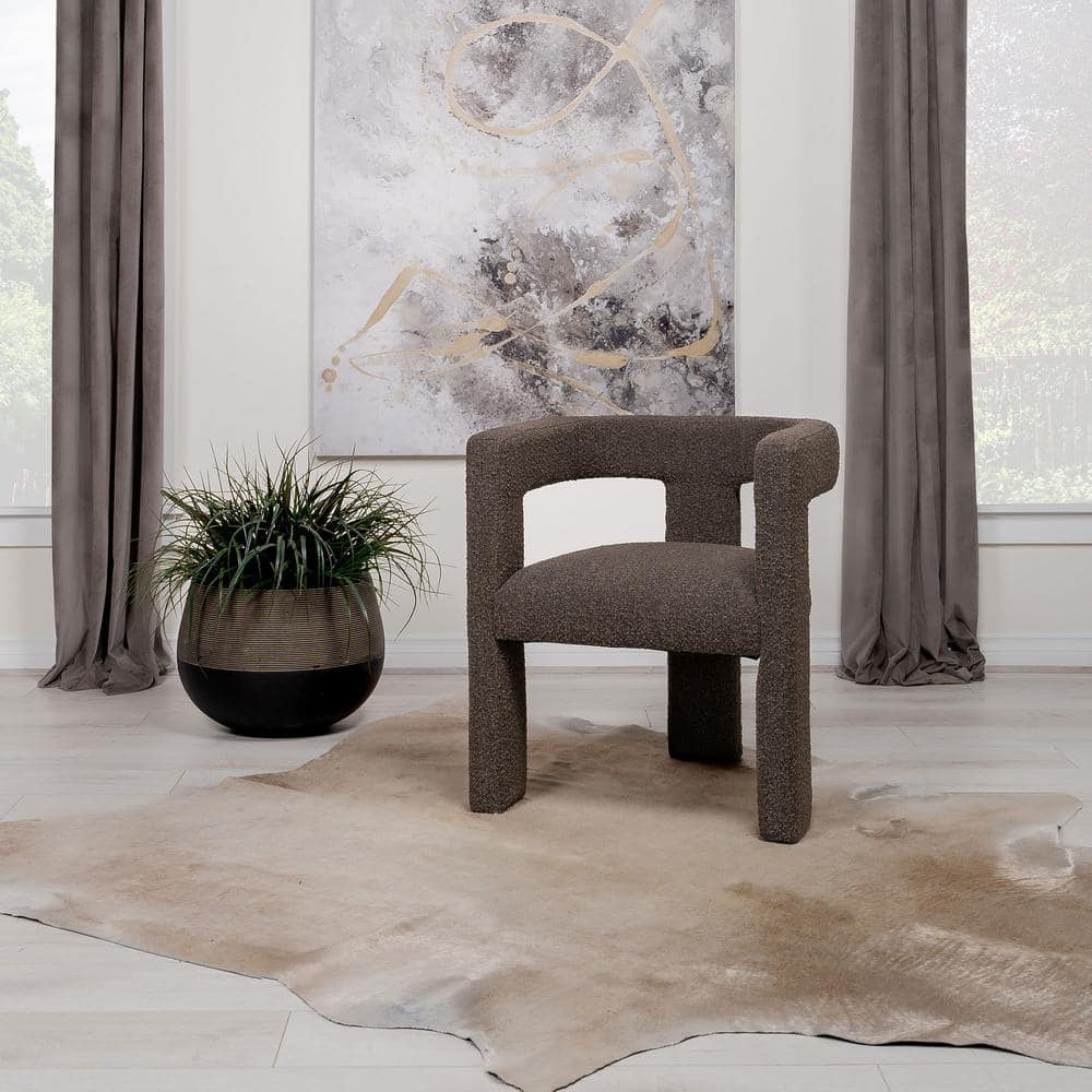 Coaster Petra Modern Fabric Upholstered Accent Side Chair Chocolate Brown