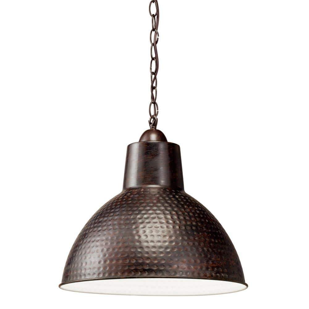 Kichler Missoula 13 1/2" Wide Hammered Bronze Dome Pendant Light