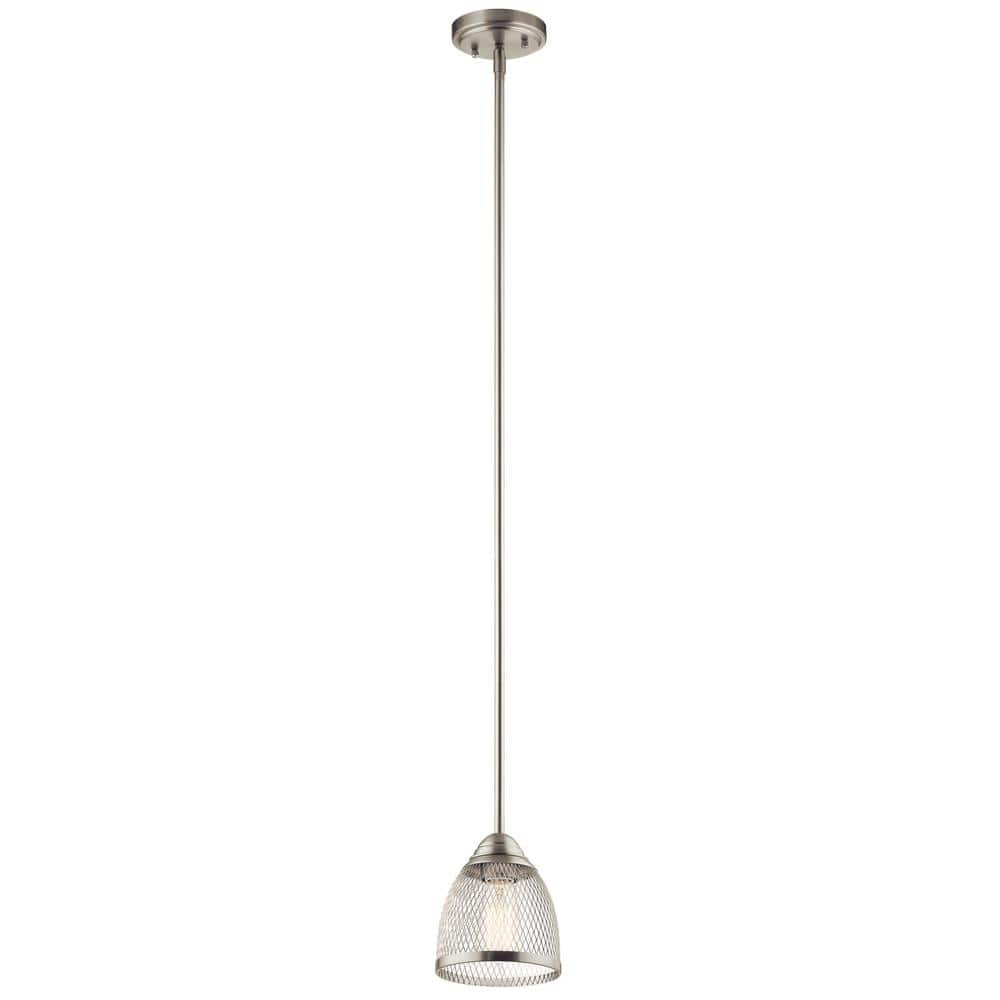 1 Light Mini Pendant 7.75 Inches Tall By 6 Inches Wide-Brushed Nickel Finish Kichler Lighting 52272Ni