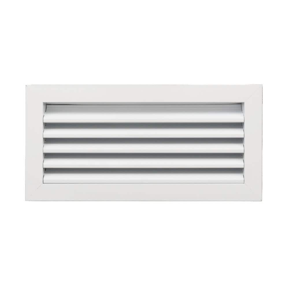 14 in. x 6 in. Aluminum Exterior Return Air Grille in White