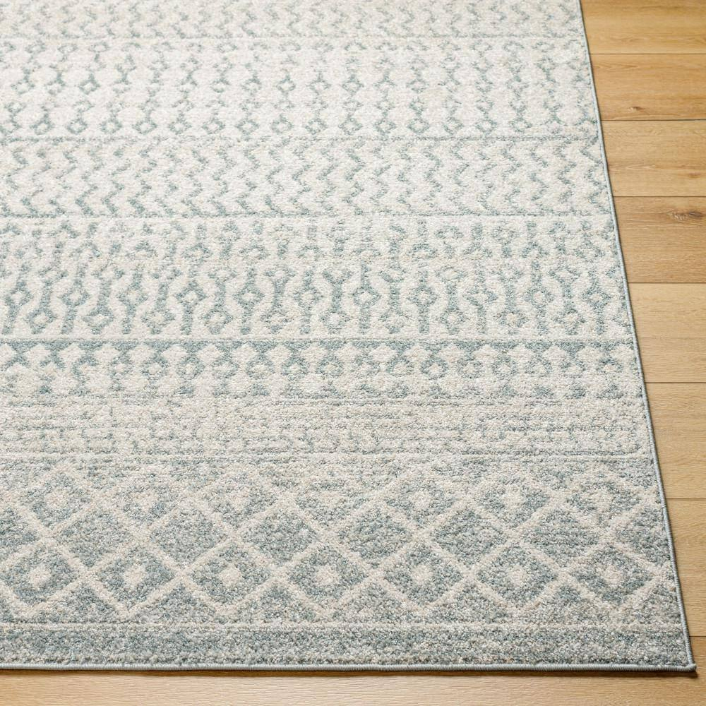 Livabliss Chester Boho Moroccan Area Rug, 2' x 2'11", Light Blue, (2' x 3')
