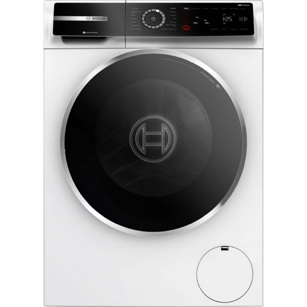 Bosch 500 Series White Smart Front Load Washer with Stainless Steel Drum