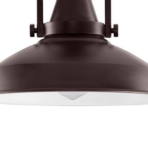 Wilhelm 12 in. 1-Light Bronze Farmhouse Semi-Flush Mount Kitchen Ceiling Light Fixture