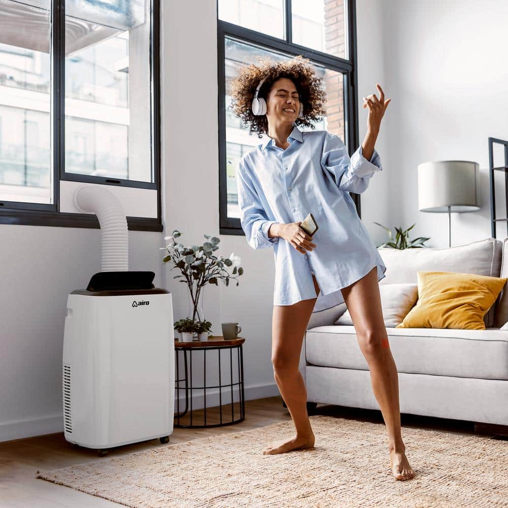 Airo Portable Air Conditioner 10000 BTU (14000 BTU ASHRAE), Standing AC Unit with DIY Window Kit