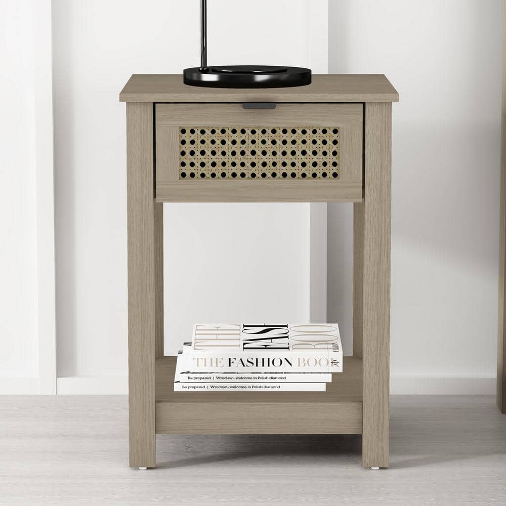 Galano Idiana 1 Drawer Nightstand - Oslo Oak