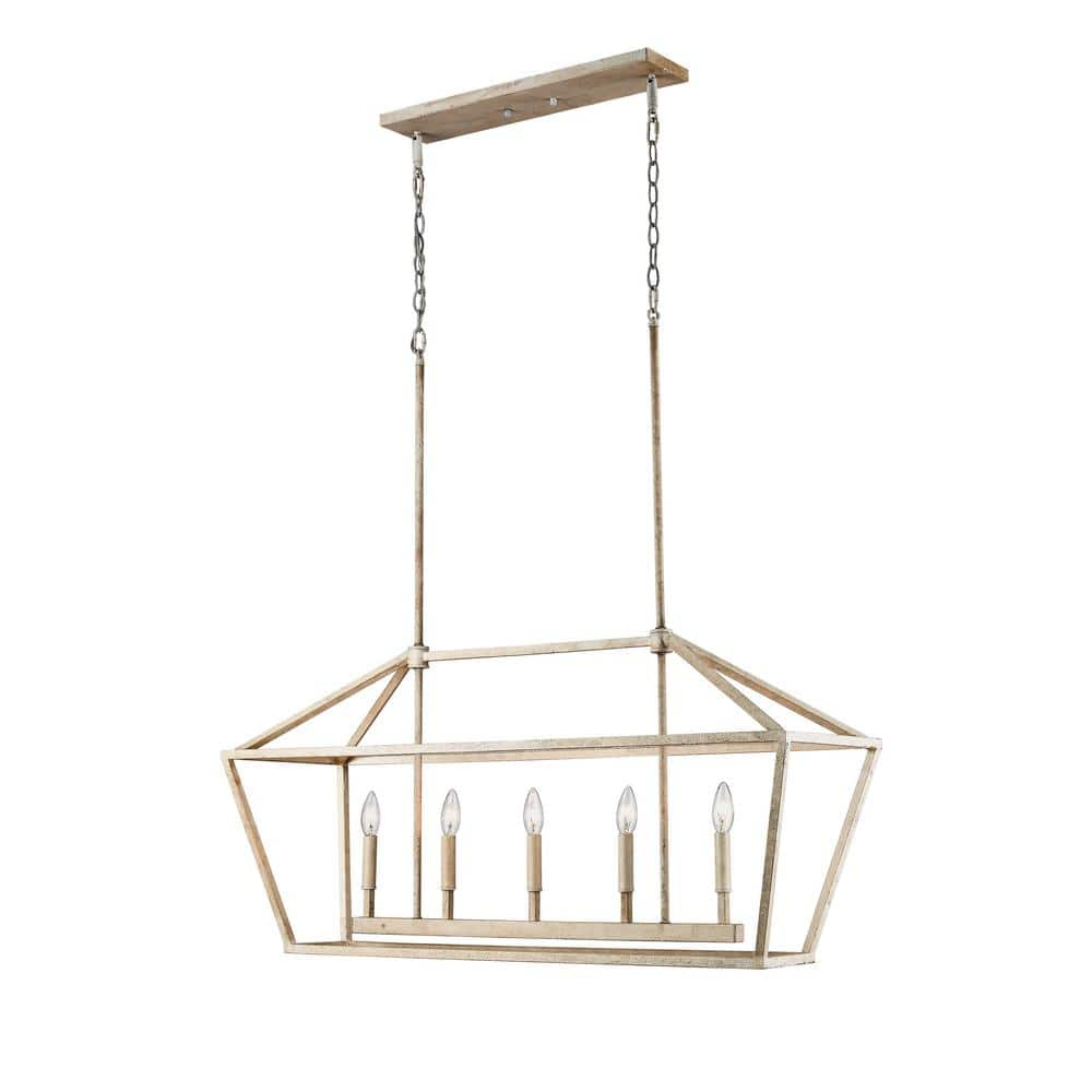 Millennium Lighting 3245 Ritner 5 Light 40" Wide Taper Candle Chandelier - White