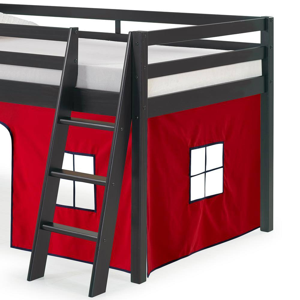 Alaterre Roxy Junior Loft - Espresso with Red and Blue Bottom Tent