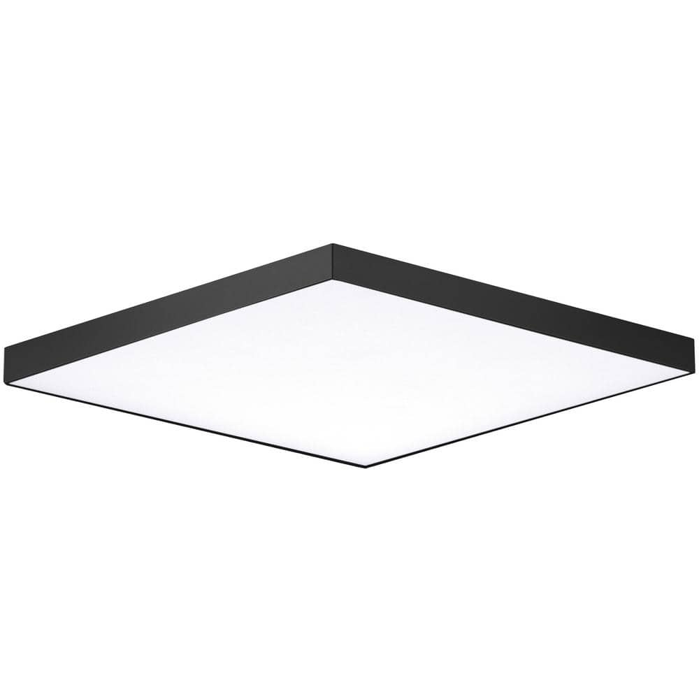 57675WTBK-Maxim Lighting-Trim - 15 Inch 25W 1 LED Square Flush Mount-Black Finish