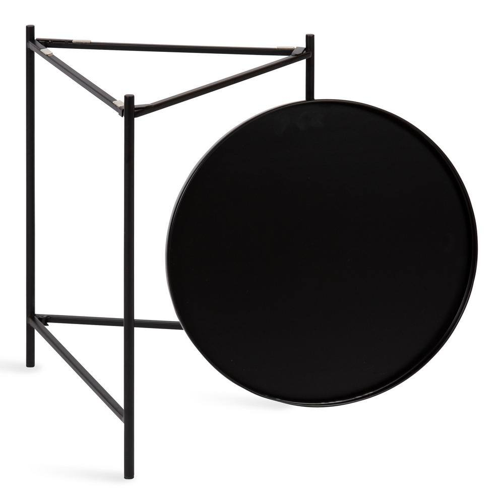 Ulani Modern Round Nesting Tables with Mango Wood and Metal Frame