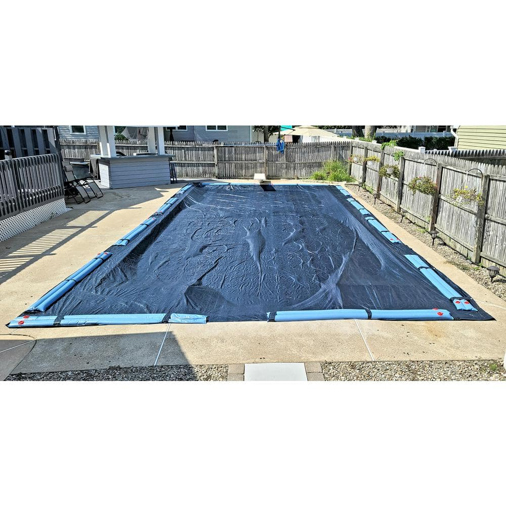 Winter Block inground Pool Laminated Polyethylene Winter Cover, Rectangular,18 x 36 ft
