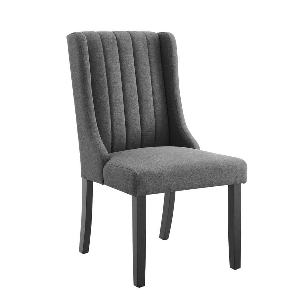 Modway Renew Parsons Fabric Dining Side Chairs - Set of 2 in Gray