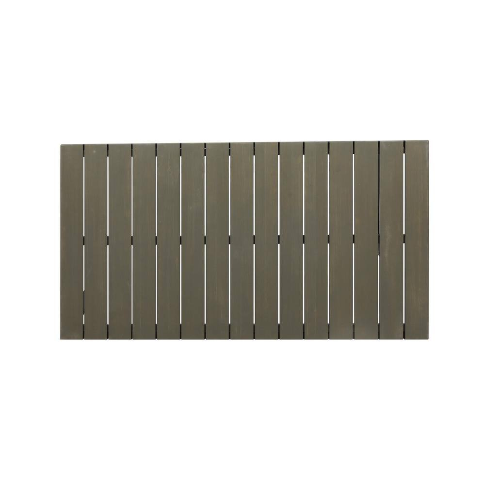 Noble House Elkhart Outdoor Modern Acacia Wood Bar Table Gray and Black