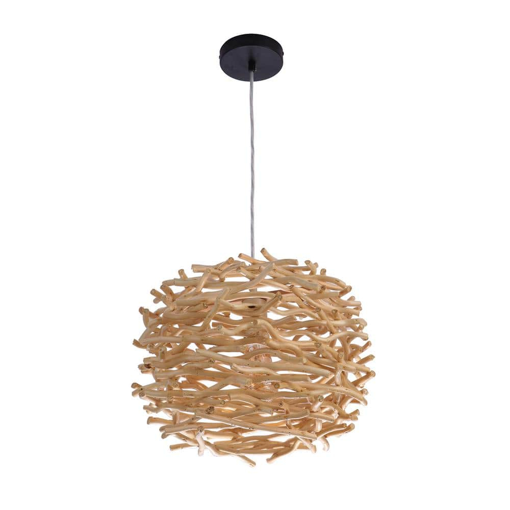 Craftmade 1 - Light Natural/Black Geometric Pendant