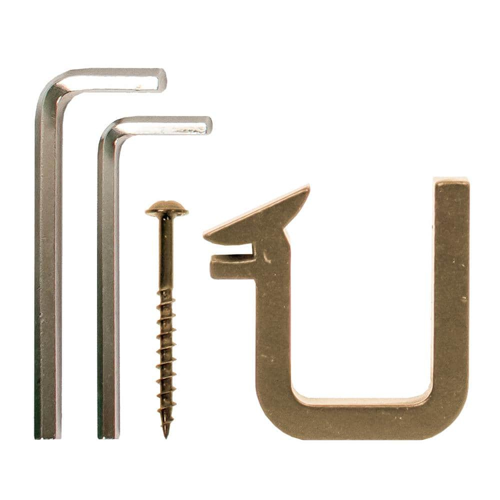 Meadow Lane Polished Brass Library ladder hook bracket