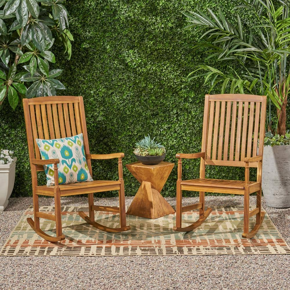 Christopher Knight Home Arcadia Acacia Wood Rocking Chairs (Set of 2) by  Teak