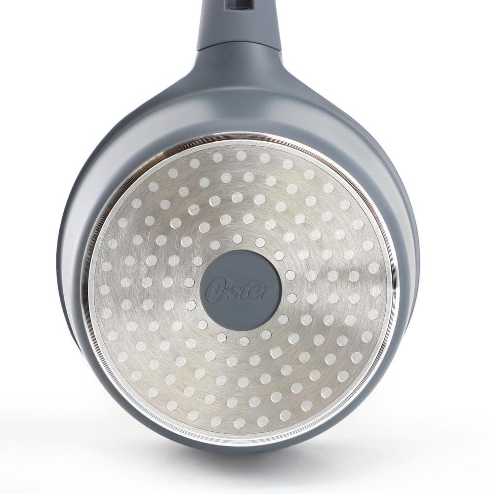 Rooney 2 qt. Ceramic Nonstick Aluminum Saucepan in Gray with Lid